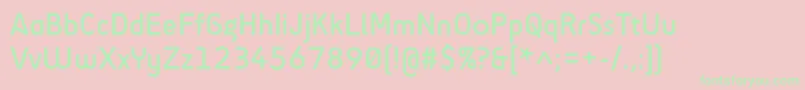 SciflySans Font – Green Fonts on Pink Background