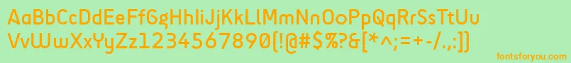 SciflySans Font – Orange Fonts on Green Background