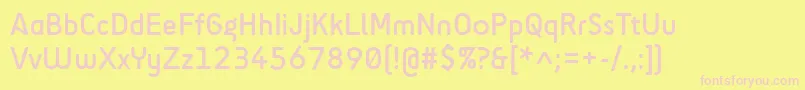 SciflySans Font – Pink Fonts on Yellow Background