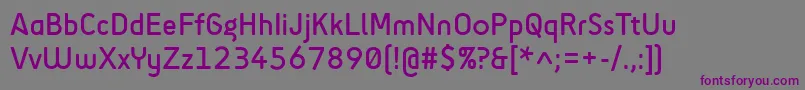 Шрифт SciflySans – фиолетовые шрифты на сером фоне