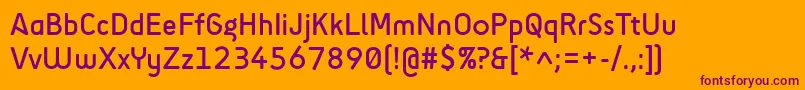 SciflySans Font – Purple Fonts on Orange Background