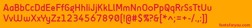 SciflySans Font – Red Fonts on Orange Background