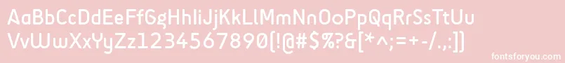 SciflySans Font – White Fonts on Pink Background