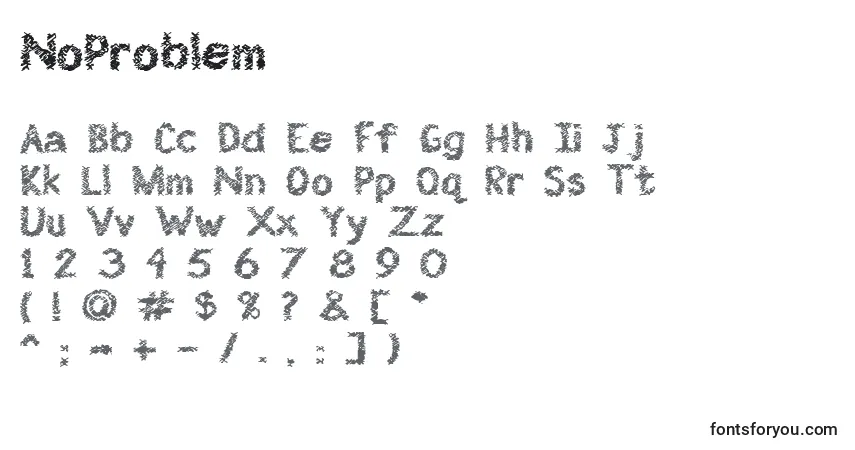 Шрифт NoProblem – алфавит, цифры, специальные символы