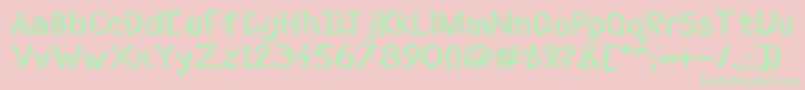 NoProblem-Schriftart – Grüne Schriften auf rosa Hintergrund