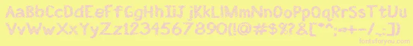 NoProblem Font – Pink Fonts on Yellow Background