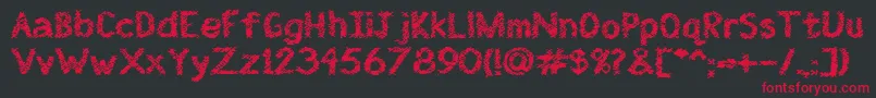 NoProblem Font – Red Fonts on Black Background