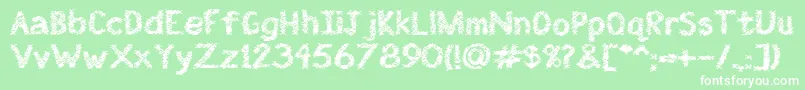 NoProblem Font – White Fonts on Green Background