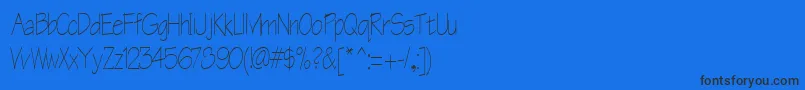 フォントCheerstypenorm13RegularTtcon – 黒い文字の青い背景