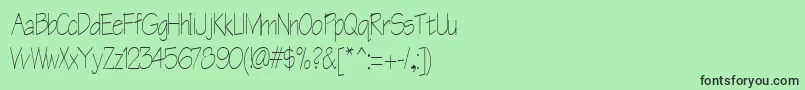 フォントCheerstypenorm13RegularTtcon – 緑の背景に黒い文字