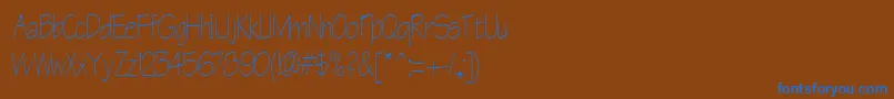 フォントCheerstypenorm13RegularTtcon – 茶色の背景に青い文字