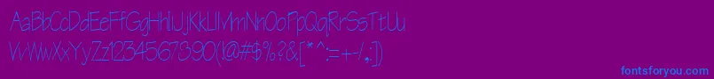 フォントCheerstypenorm13RegularTtcon – 紫色の背景に青い文字