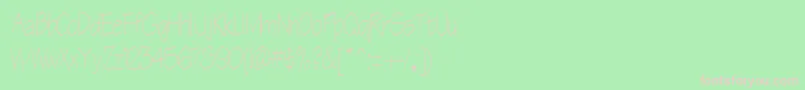 Cheerstypenorm13RegularTtcon-fontti – vaaleanpunaiset fontit vihreällä taustalla