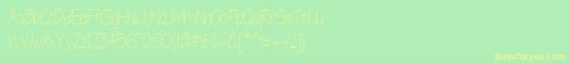 Cheerstypenorm13RegularTtcon Font – Yellow Fonts on Green Background