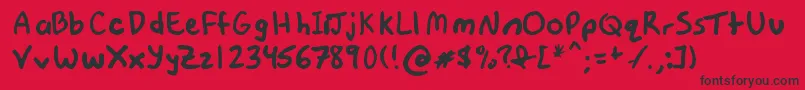 ThisFontIsNotATypeface Font – Black Fonts on Red Background