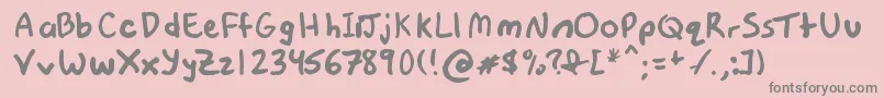 ThisFontIsNotATypeface Font – Gray Fonts on Pink Background