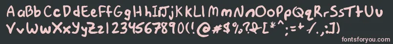 ThisFontIsNotATypeface Font – Pink Fonts on Black Background