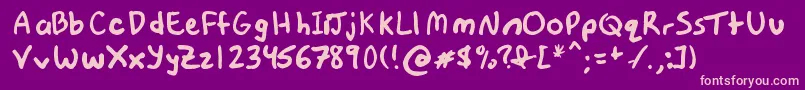 ThisFontIsNotATypeface Font – Pink Fonts on Purple Background