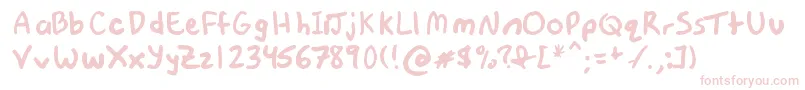 Подробнее о шрифте ThisFontIsNotATypeface Шрифт ThisFontIsNotATypeface – розовые шрифты на белом фоне
