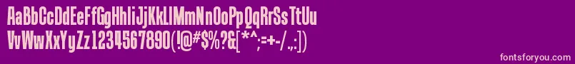 TandellergBold Font – Pink Fonts on Purple Background