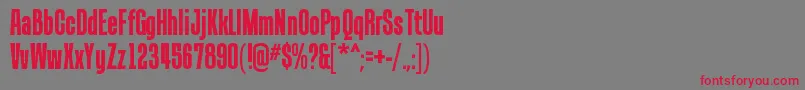 TandellergBold Font – Red Fonts on Gray Background