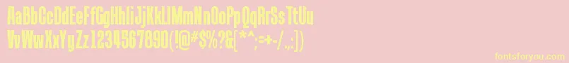 TandellergBold Font – Yellow Fonts on Pink Background