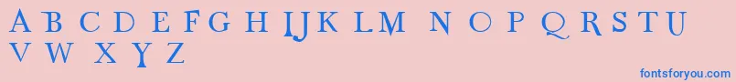 Odnt Font – Blue Fonts on Pink Background