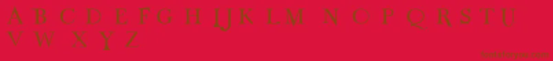 Odnt Font – Brown Fonts on Red Background