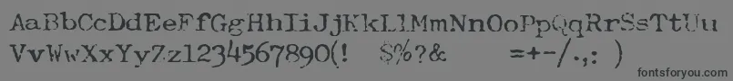 TypewriterFontRoyal200 Font – Black Fonts on Gray Background