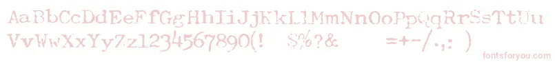 TypewriterFontRoyal200 Font – Pink Fonts on White Background