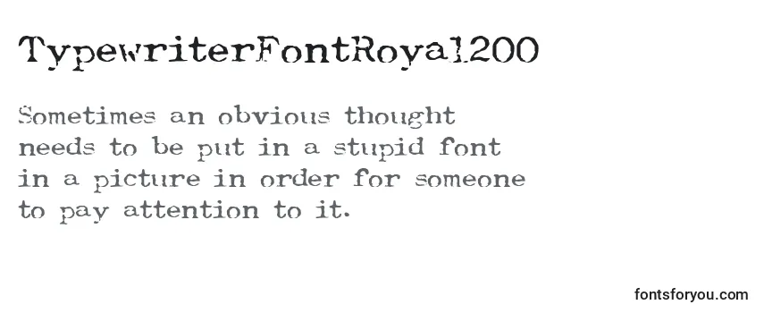Revisão da fonte TypewriterFontRoyal200