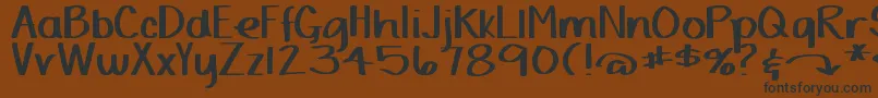 DjbYardSaleMarker Font – Black Fonts on Brown Background