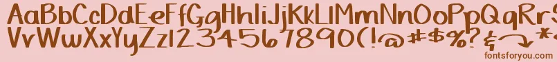 DjbYardSaleMarker Font – Brown Fonts on Pink Background