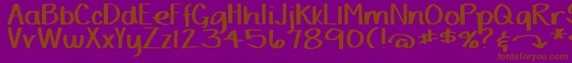 DjbYardSaleMarker Font – Brown Fonts on Purple Background