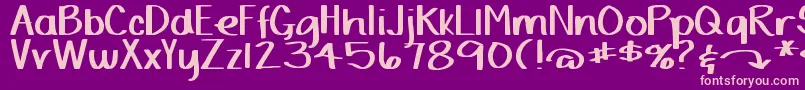 DjbYardSaleMarker Font – Pink Fonts on Purple Background