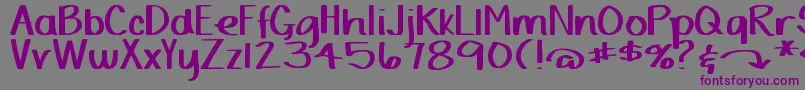 DjbYardSaleMarker Font – Purple Fonts on Gray Background