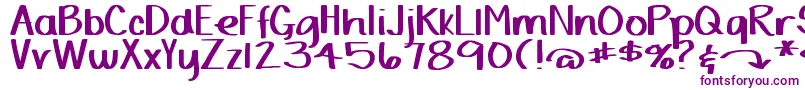 DjbYardSaleMarker Font – Purple Fonts on White Background