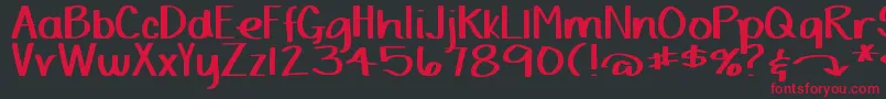 DjbYardSaleMarker Font – Red Fonts on Black Background