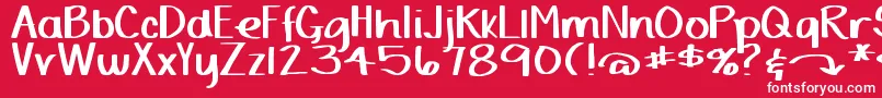 DjbYardSaleMarker Font – White Fonts on Red Background