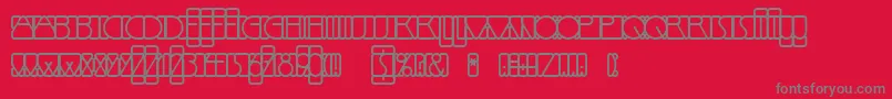 LinotypemindlineOutside Font – Gray Fonts on Red Background