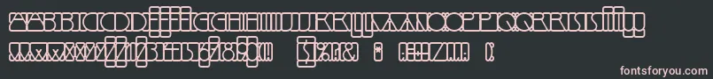 LinotypemindlineOutside Font – Pink Fonts on Black Background