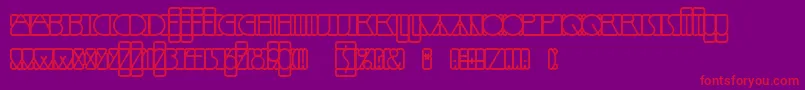 LinotypemindlineOutside Font – Red Fonts on Purple Background