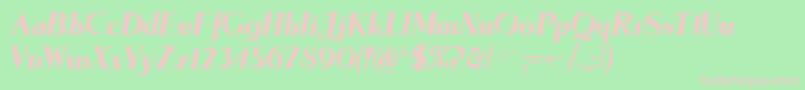 LyndseyRegular Font – Pink Fonts on Green Background