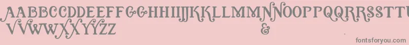 Quixotic Font – Gray Fonts on Pink Background