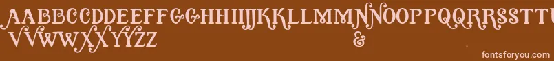 Quixotic Font – Pink Fonts on Brown Background