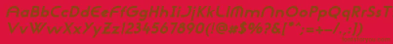 NeogothisadfstdExtrabdoblique Font – Brown Fonts on Red Background