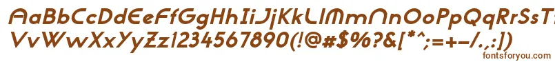NeogothisadfstdExtrabdoblique-Schriftart – Braune Schriften
