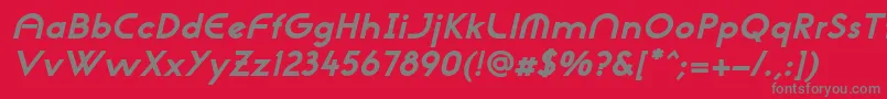 NeogothisadfstdExtrabdoblique-Schriftart – Graue Schriften auf rotem Hintergrund