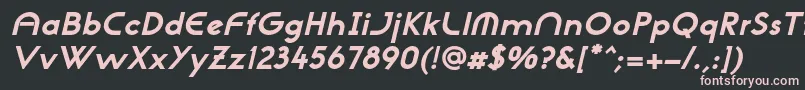 Шрифт NeogothisadfstdExtrabdoblique – розовые шрифты на чёрном фоне