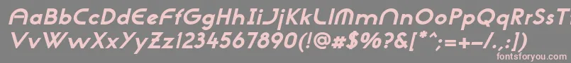 NeogothisadfstdExtrabdoblique Font – Pink Fonts on Gray Background